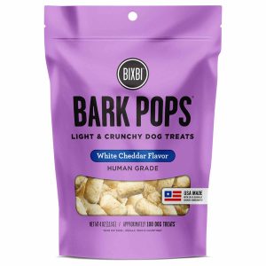 Bixbi Bark Pops White Cheddar Flavour Light & Crunchy Training Dog Treats 4oz