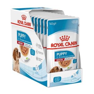 $13 OFF: Royal Canin Medium Puppy Pouch Dog Food 140g x 10