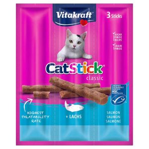 20% OFF (Exp 4Jul25)': Vitakraft Cat Stick Salmon Cat Treats (3 sticks)