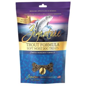 Zignature Trout Formula Soft Moist Dog Treats 4oz
