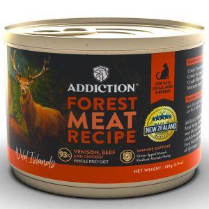 30% OFF (Exp 7Aug25): Addiction Wild Islands Forest Meat Venison, Beef & Chicken Grain-Free Canned Cat Food 185g