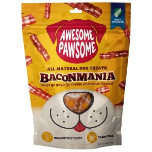 4 FOR $14: Awesome Pawsome Baconmania Grain-Free Dog Treats 3oz