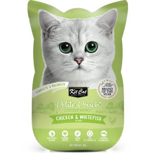 30% OFF: Kit Cat Petite Pouch Chicken & Whitefish In Aspic Grain-Free Pouch Cat Food 70g x 12