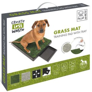 15% OFF: M-Pets Grass Mat Training Pee Pad With Tray For Dogs