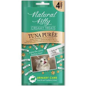 25% OFF: Natural Kitty Functional Urinary Care Tuna Puree Creamy Liquid Cat Treats 48g