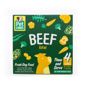 PetCubes Raw Beef Grain-Free Frozen Dog Food 2.25kg