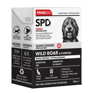 Prime100 SPD Slow Cooked Wild Boar & Pumpkin Wet Dog Food 354g