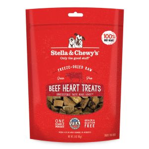 Stella & Chewy's Beef Heart Single Ingredient Grain-Free Freeze-Dried Dog Treats 3oz