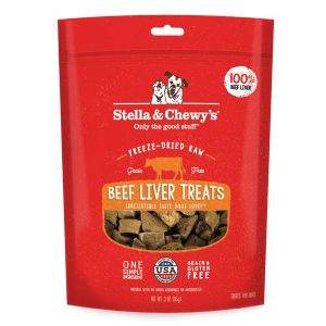 Stella & Chewy's Beef Liver Single Ingredient Grain-Free Freeze-Dried Dog Treats 3oz