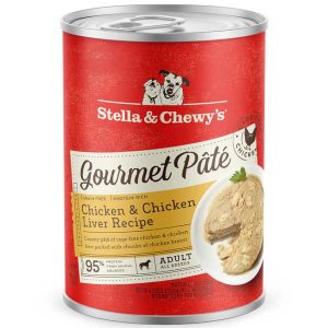 Stella & Chewy's Gourmet Pate Chicken & Chicken Liver Recipe Grain-Free Canned Dog Food 12.5oz (Exp 20Mar25)