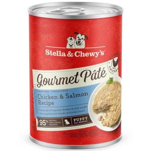 Stella & Chewy's Gourmet Pate Chicken & Salmon Recipe Grain-Free Puppy Canned Dog Food 12.5oz (Exp 1Mar25)