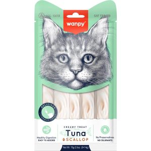 3 FOR $6.90: Wanpy Creamy Tuna & Scallop Liquid Cat Treats 70g