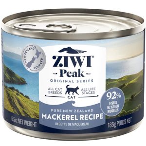 20% OFF: ZiwiPeak Mackerel Grain-Free Canned Cat Food 185g